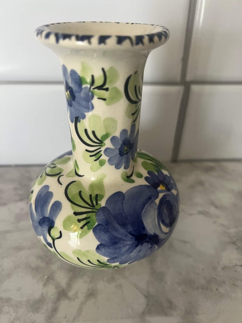Ceramiche Giulianelli Italian Hand-Painted Ceramic Bud Vase